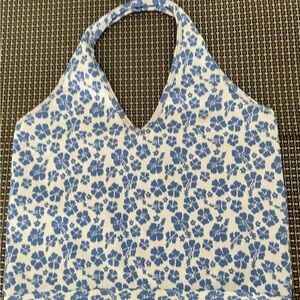 Forever 21 Blue and White Crop Top